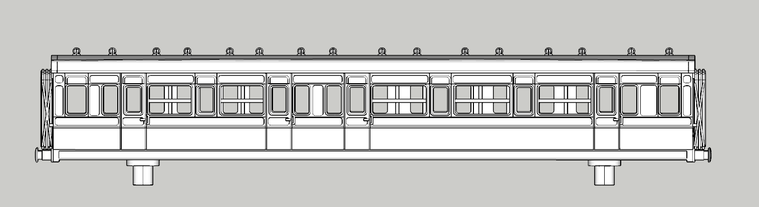 (image for) LSWR Panelled 7 cmpt Corridor Compo - d282